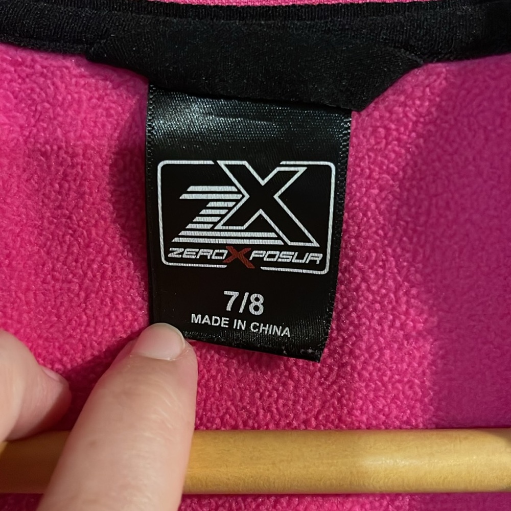 ZeroXposur Girls Pink & Black Hooded Jacket - Size 7/8 - Picture 6 of 7